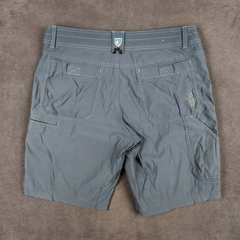 KUHL Renegade‎ Shorts Mens 34 Charcoal Blue Tech Utility Cargo Hiking Outdoor